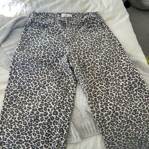 Abercrombie & Fitch Beige and Black Leopard Print Jeans